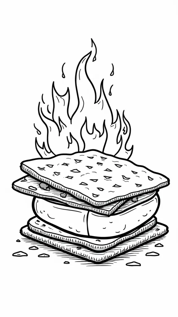 smore coloring pages